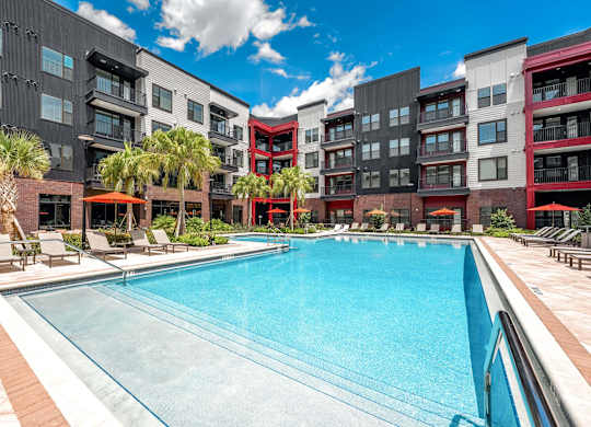 A large swimming pool at Parkway Crossings, Kissimmee, FL 34744