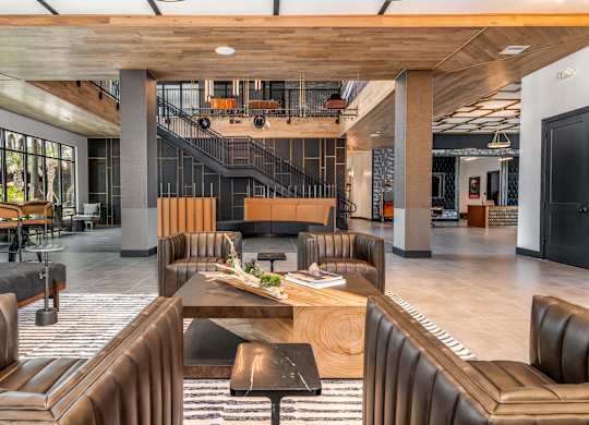 A modern office lobby at Parkway Crossings, Kissimmee, FL 34744