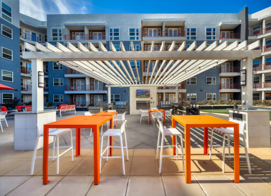 Outdoor Patio with Sitting at The Rey Downtown Apartments, Arizona 