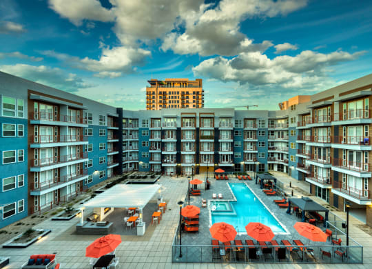 An Overhead View of a Apartment Complex at The Rey Downtown Apartments, Phoenix, 85003