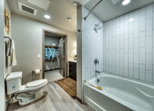 Bathroom with Closet at The Rey Downtown Apartments, Phoenix, AZ, 85003
