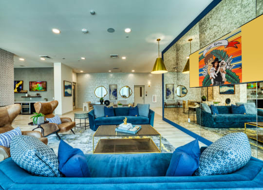 Resident Lounge at The Rey Downtown Apartments, Phoenix 