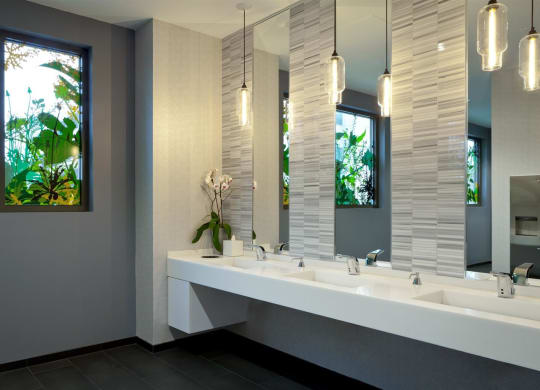 Bathroom with Vanity Lights at CityWay, Indianapolis