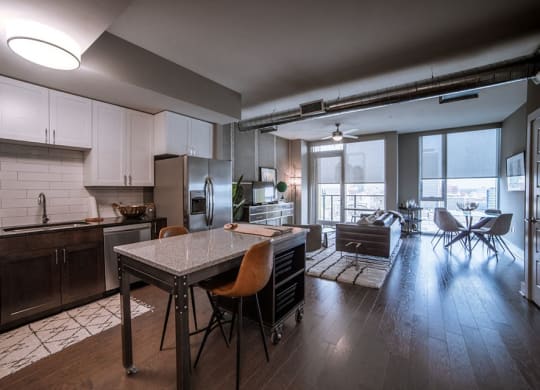 Fully Equipped Eat In Kitchen at CityWay, Indianapolis, IN, 46204