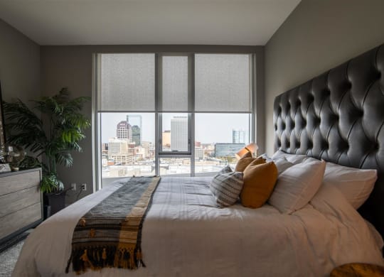 Beautiful Bright Bedroom With Wide Windows at CityWay, Indianapolis