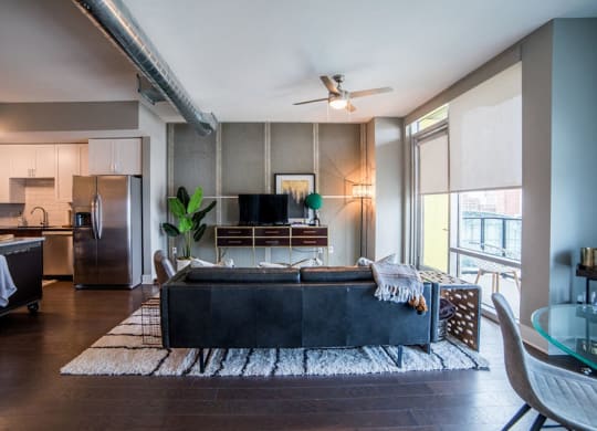 Living Room Come Kitchen View at CityWay, Indianapolis
