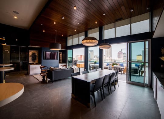 Clubroom With Smart Tv And Ample Of Sitting Area at CityWay, Indianapolis, IN