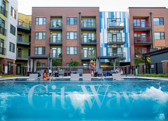Picturesque Pool And Cabana Setting at CityWay, Indianapolis, IN