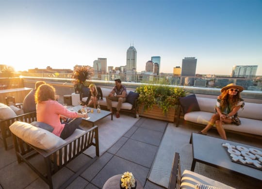Rooftop Terrace Seating at CityWay, Indianapolis, IN