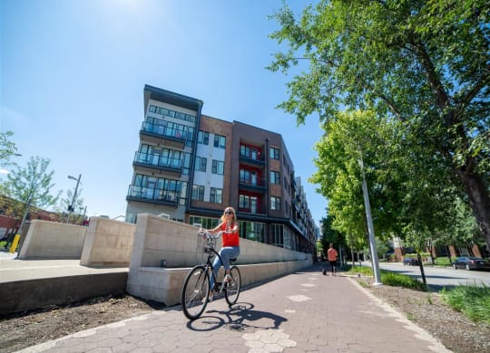 CityWay located right off the Cultural Trail in Indianapolis and adjacent to the Red Line bus stop