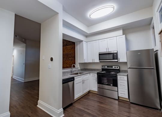 Spacious Kitchen at Lockerbie Court on Mass Ave, Indianapolis