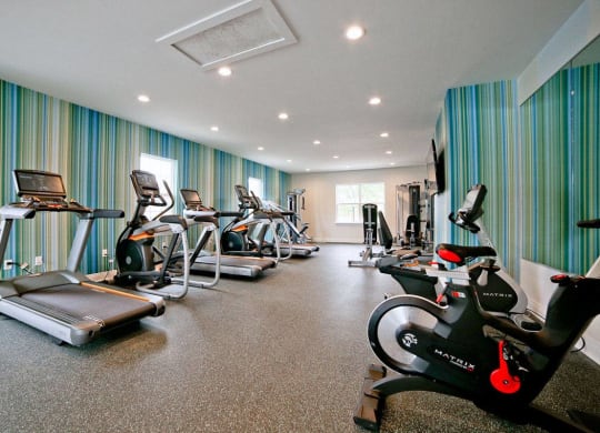 Cardio Machines In Gym at Gramercy, Carmel, IN, 46032