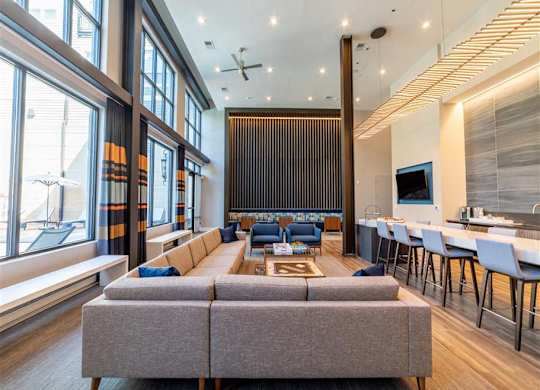 Clubroom Dining Area at The Foundry, South Bend, IN 46617