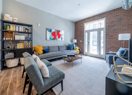 Modern Living Area at The Foundry, South Bend Indiana