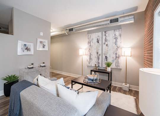 Living Area Interior at The Foundry, South Bend, 46617