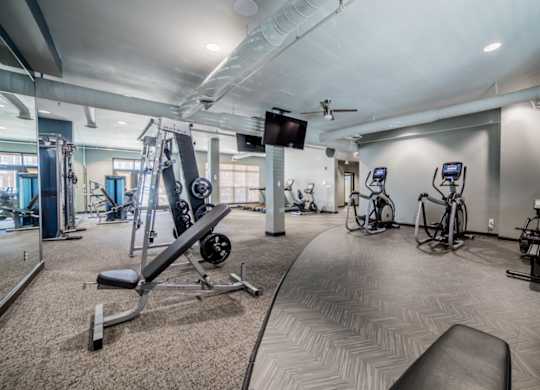 Fitness Center With Updated Equipment at Providence at Old Meridian, Carmel