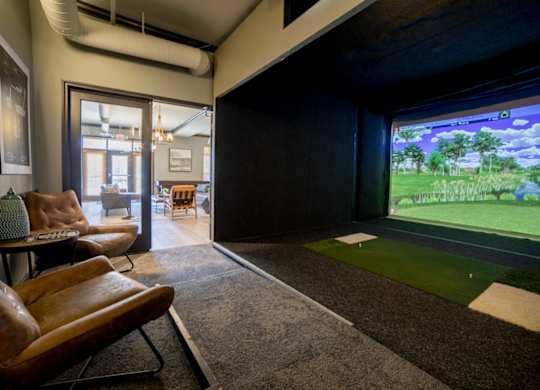 Private Movie Theater With Comfy Sitting at Providence at Old Meridian, Indiana