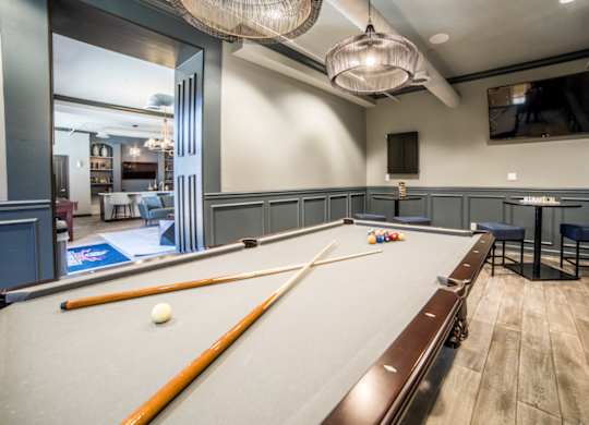 Billiards Table In Clubhouse at Providence at Old Meridian, Indiana, 46032