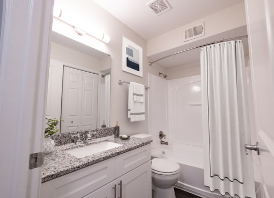 Bathroom With Bathtub View at Monon Living, Indianapolis