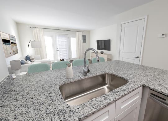 Kitchen Bar With Granite Counter Top at Monon Living, Indianapolis, IN, 46220
