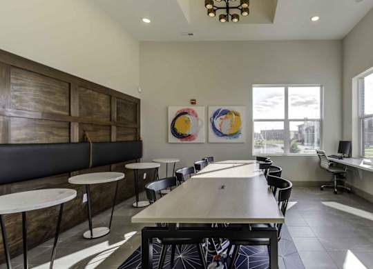 Conference room at Echo Park at Perry Crossing Apartments, Indiana, 46168