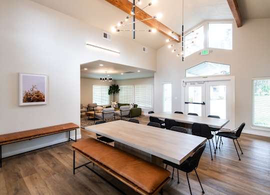 a room with a table and chairs at THE ARLO, Citrus Heights, CA, 95621