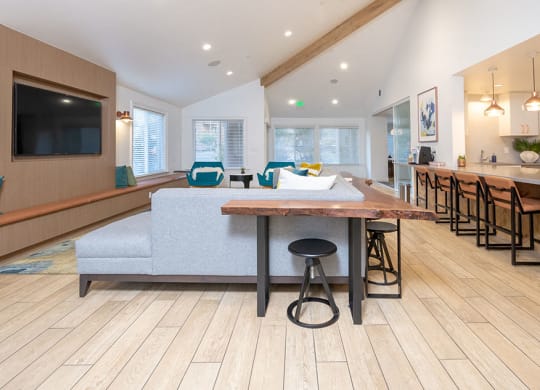 Leasing Office with Fireplace at Bella Vista at Hilltop Apartments, Richmond, CA