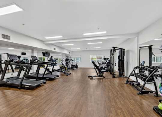 Fitness Studio at Vintage at Marine View Senior 55+ Apartments, Everett, WA