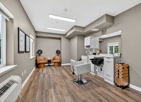 Salon at Vintage at Marine View Senior 55+ Apartments, Everett, WA, 98201