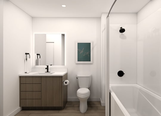 a rendering of a bathroom with a toilet sink and bathtub