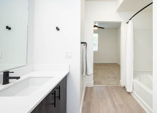 White Bathroom at 38° NORTH, Santa Rosa