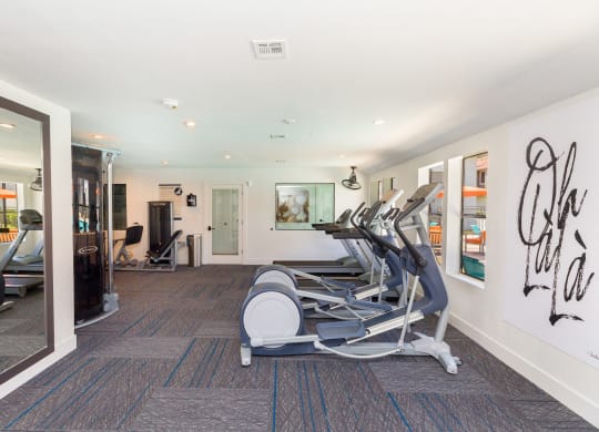 the gym at the preserve apartments