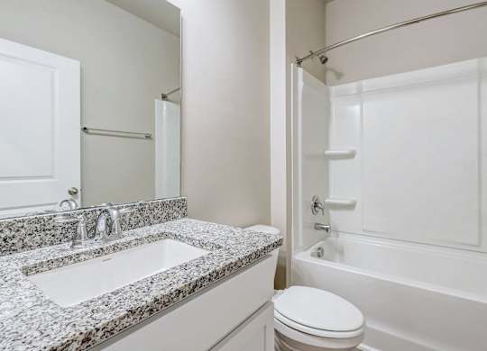 a bathroom with a sink and a toilet and a shower