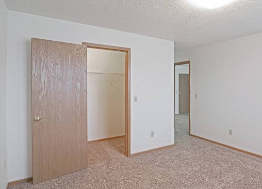 bedroom with walk in closet