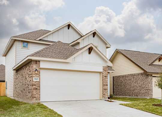 a home with a gray roof