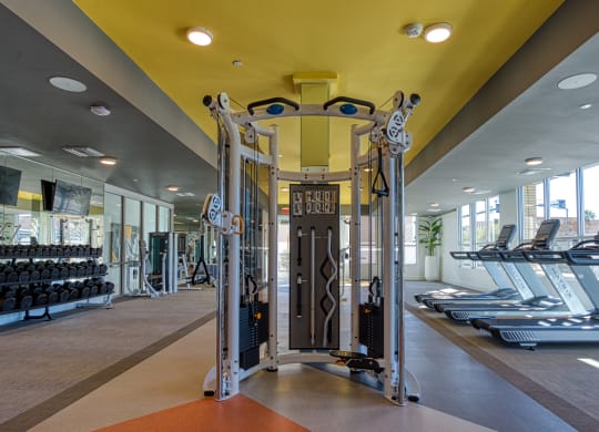 South Scottsdale Apartments - Lucent Scottsdale - fitness center with cardio and strength training equipment