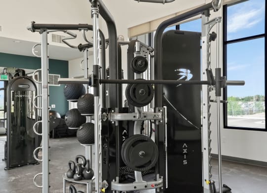 a gym with a lot of exercise equipment
