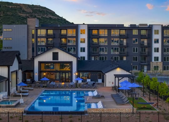 a view of the pool at the resort at governors crossing