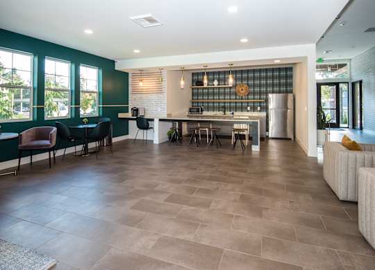 the preserve at ballantyne commons integrative living room and kitchen