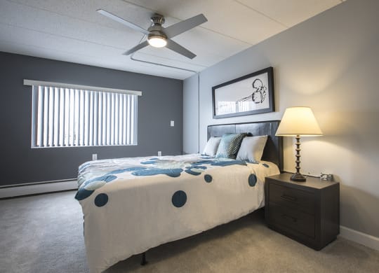 bedroom with large windows