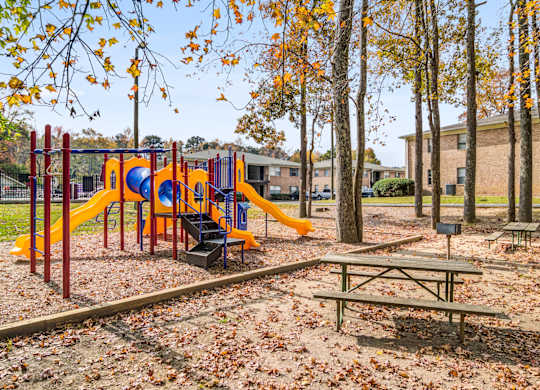 Outdoor play area for residents at Brookview apartments near Atlanta-Sandy Springs-Roswell in Douglasville, Georgia