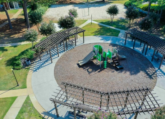 Enclave at Wolfchase Apartments in Cordova Tennessee photo of aerial view of playground
