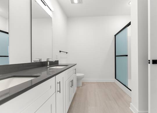 A bathroom with a sink, mirror, and toilet.