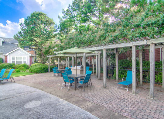 Enclave at Wolfchase Apartments in Cordova Tennessee photo of bbq grill and picnic tables