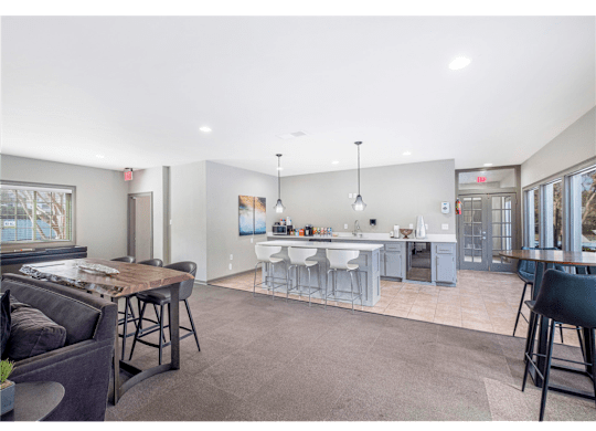 Clubhouse with comfortable seating at Springdale Glen, a pet-friendly community in Clarkston, GA, near Decatur.