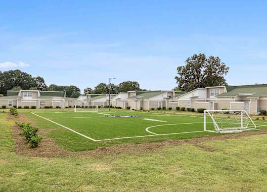 Outdoor soccer field at Hunters Pointe apartments in Charlotte, NC 28213, near UNC Charlotte.