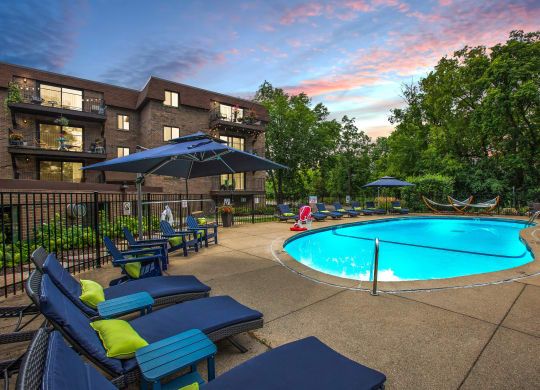 Laurel West End Apartments in Golden Valley, MN photo of resort-style pool