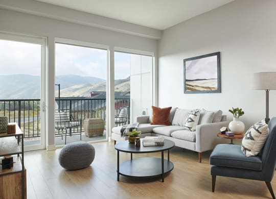 mountain views from living room