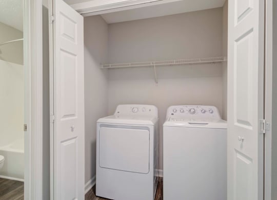 Washer and dryer at Place at Midway apartments in Douglasville near Lithia Springs, GA