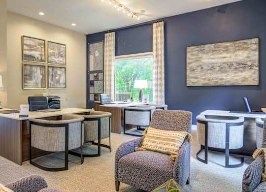Leasing office at Stratford Ridge, a pet-friendly community in Marietta, GA, near Smyrna.